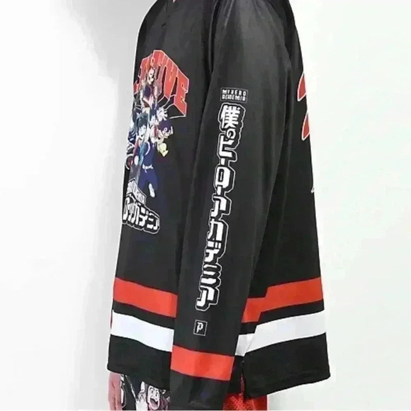 🆕 Primitive x My Hero Academia Black Hockey Jersey. Size XL, NWT - Picture 3 of 12